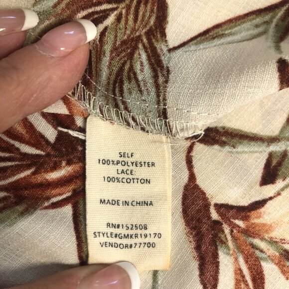 Gimmicks Floral Open Front Kimono Womens Size Small Crochet Back Cream Cardigan - Picture 6 of 8